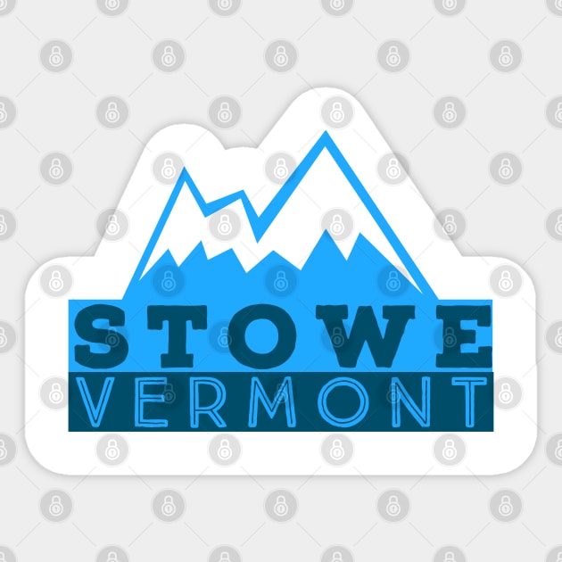 Stowe Vermont Blue Mountain Shadow Travel Sticker by cricky